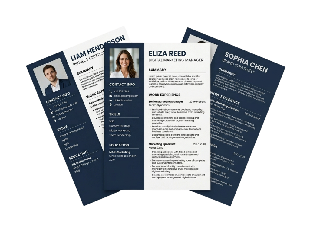 resume template mockup